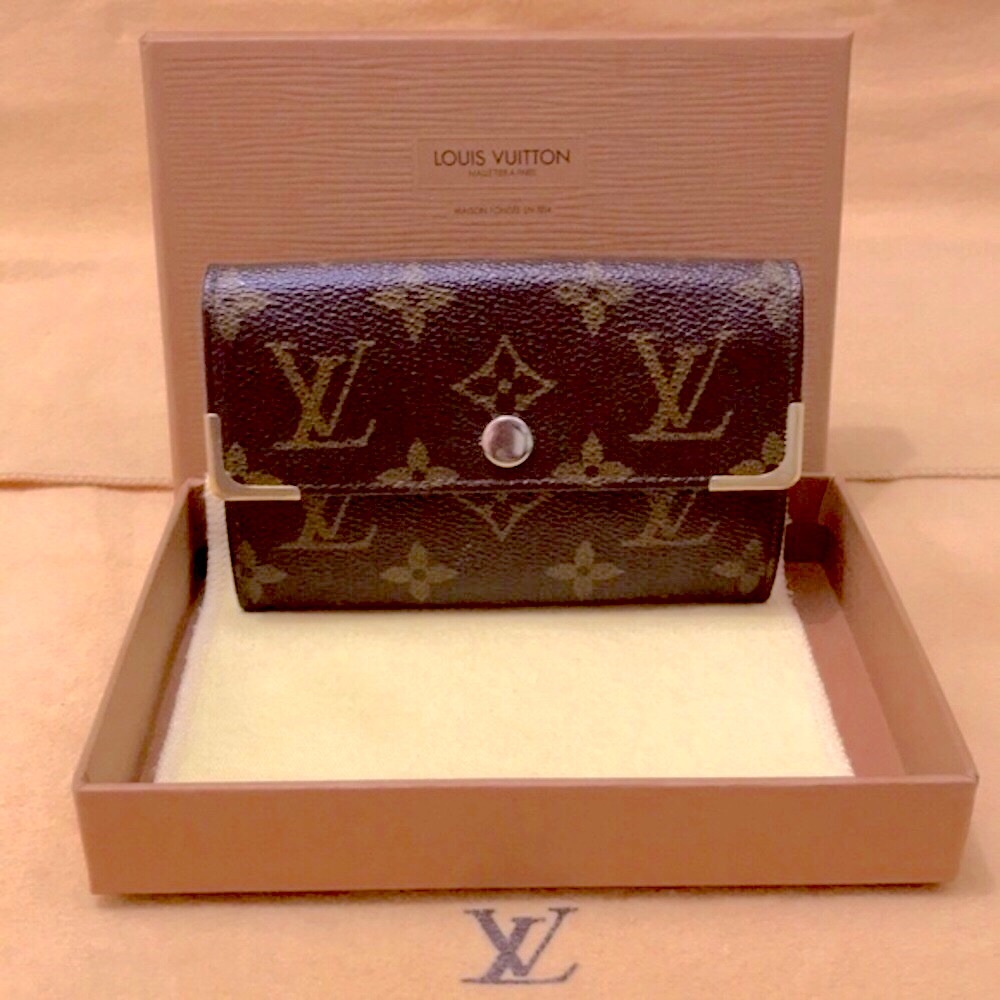 Louis Vuitton Vintage Monogram Portefeiulle Tresor with Gold Trim Edges